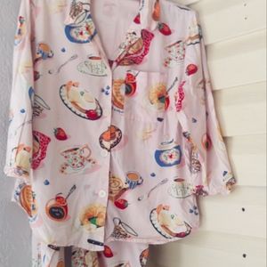 Vintage Nick & Nora Breakfast Pajama Set